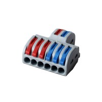 Hord Factory Direct Hot Sale Colored Light Wire Connector with 2 in 6 out SPL-62