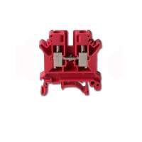 Hord Seiko Manufacturing Red Plastic Side Wiring Guide Rail Type Screw Terminal Block UK6N