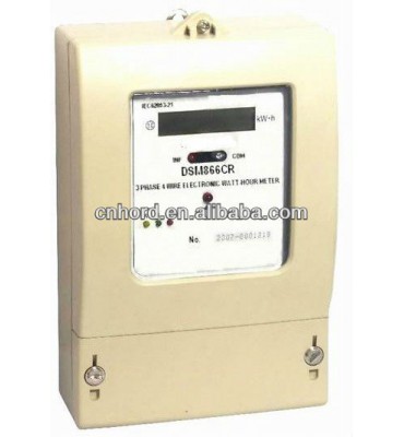 DTS866 Three Phase Four Wire Electronic Active Energy Meter with RS485 Communication