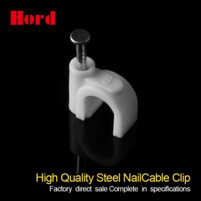 8mm Circle Nail Plastic Wall Cable Fxing Clip Cable Clips