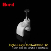 High Quality 6mm Circular Shaped Cable Clip with Steel Nail