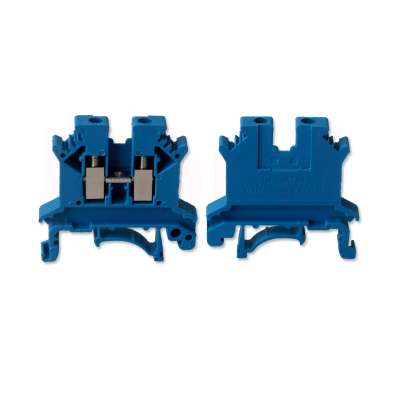 Hord Good Quality Blue Nylon Plastic Side Wiring Guide Rail Type Screw Terminal Block UK-2.5B