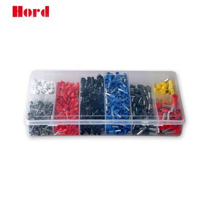 Hord High Quality E series Cord End tubular insulated connector 1200pcs kit  terminals